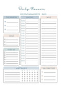 Daily Planner A5 Digital Product: Focus Plan Achieve